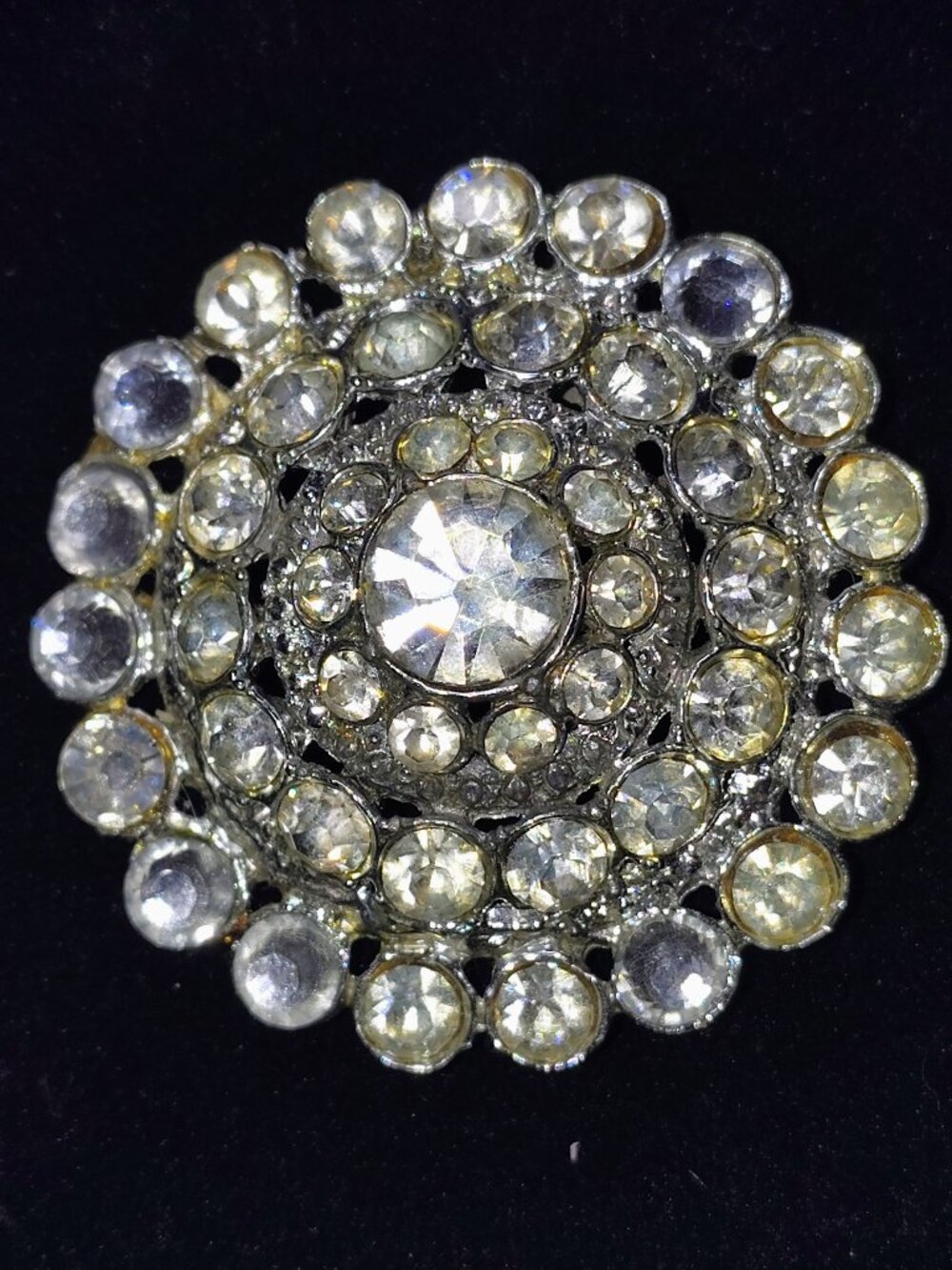 Vintage Starburst Rhinestone Brooch
